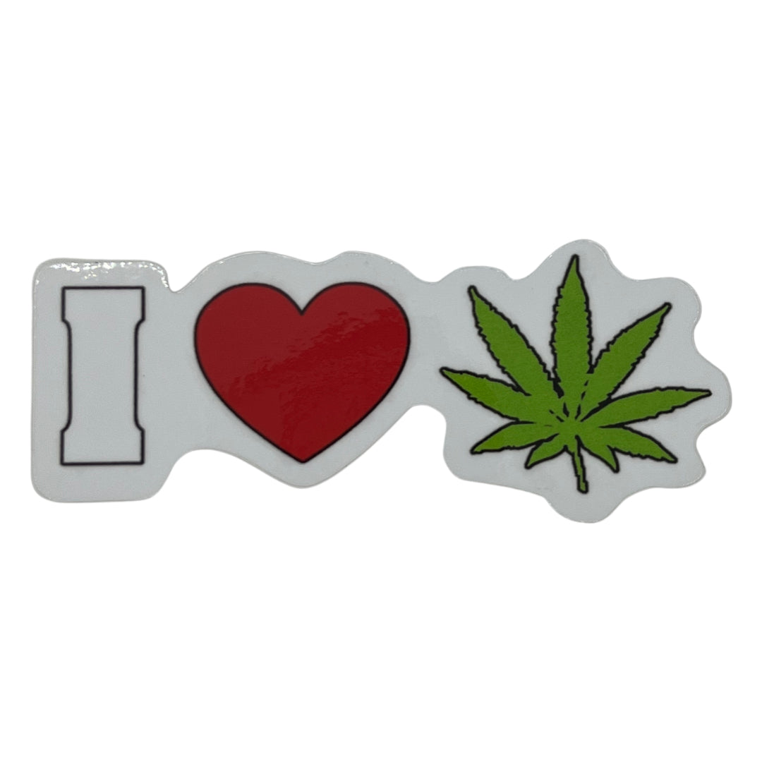 I Heart Hemp Flower Sticker
