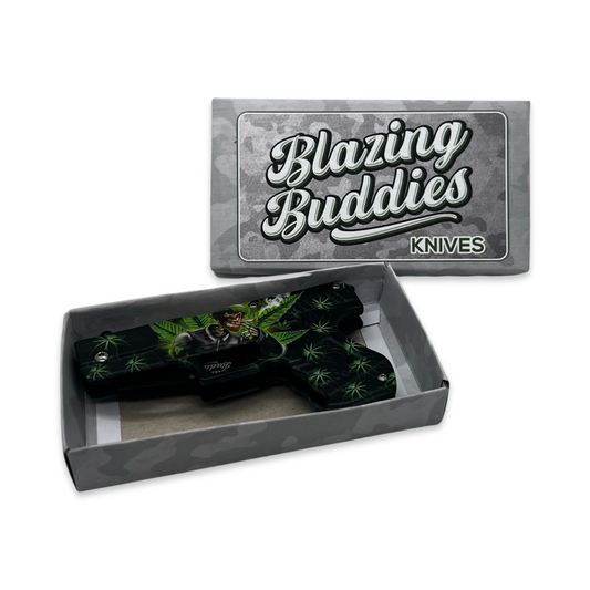 Blazing Buddies Knives - Smoking Skeleton Gun