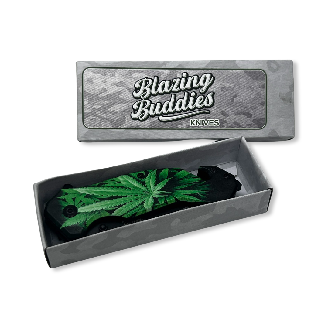 Blazing Buddies Knives - Hemp Leaf