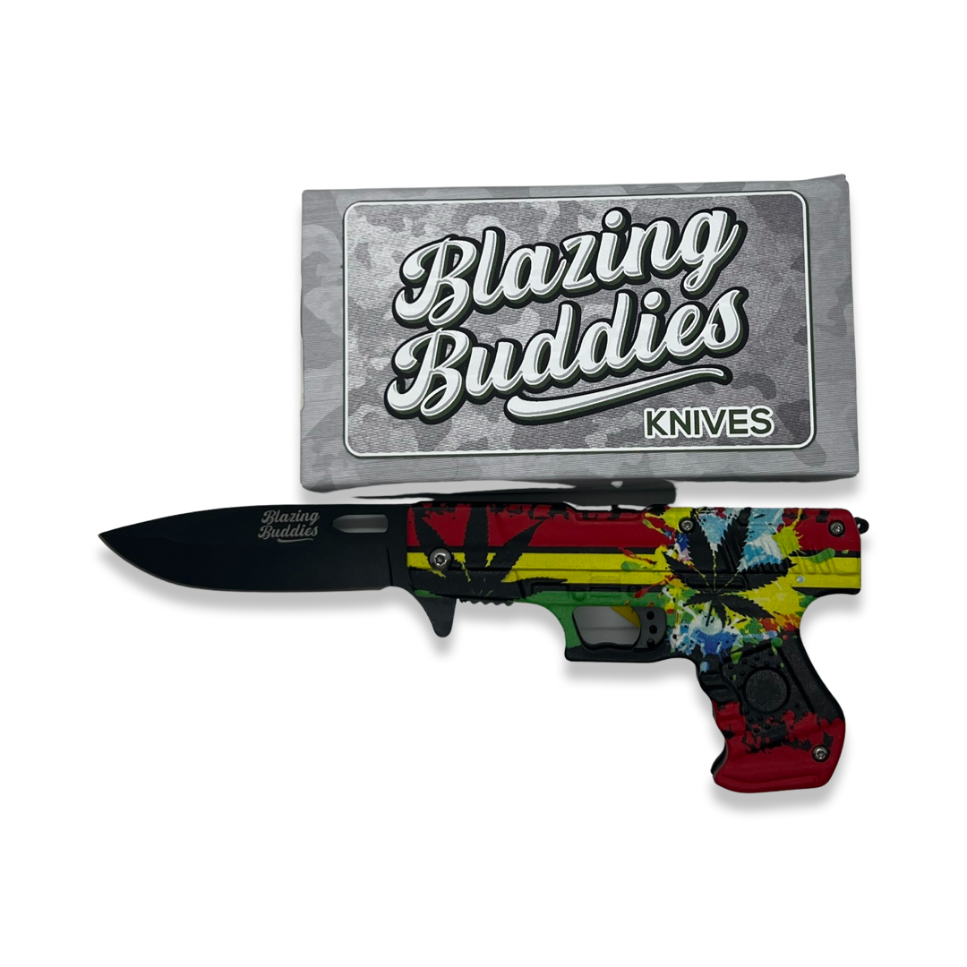 Blazing Buddies Knives - Rasta Gun