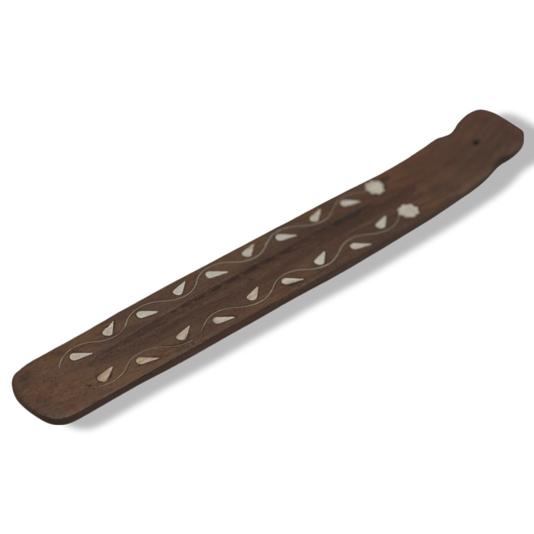 Wooden Incense Holder - Ivory Floral