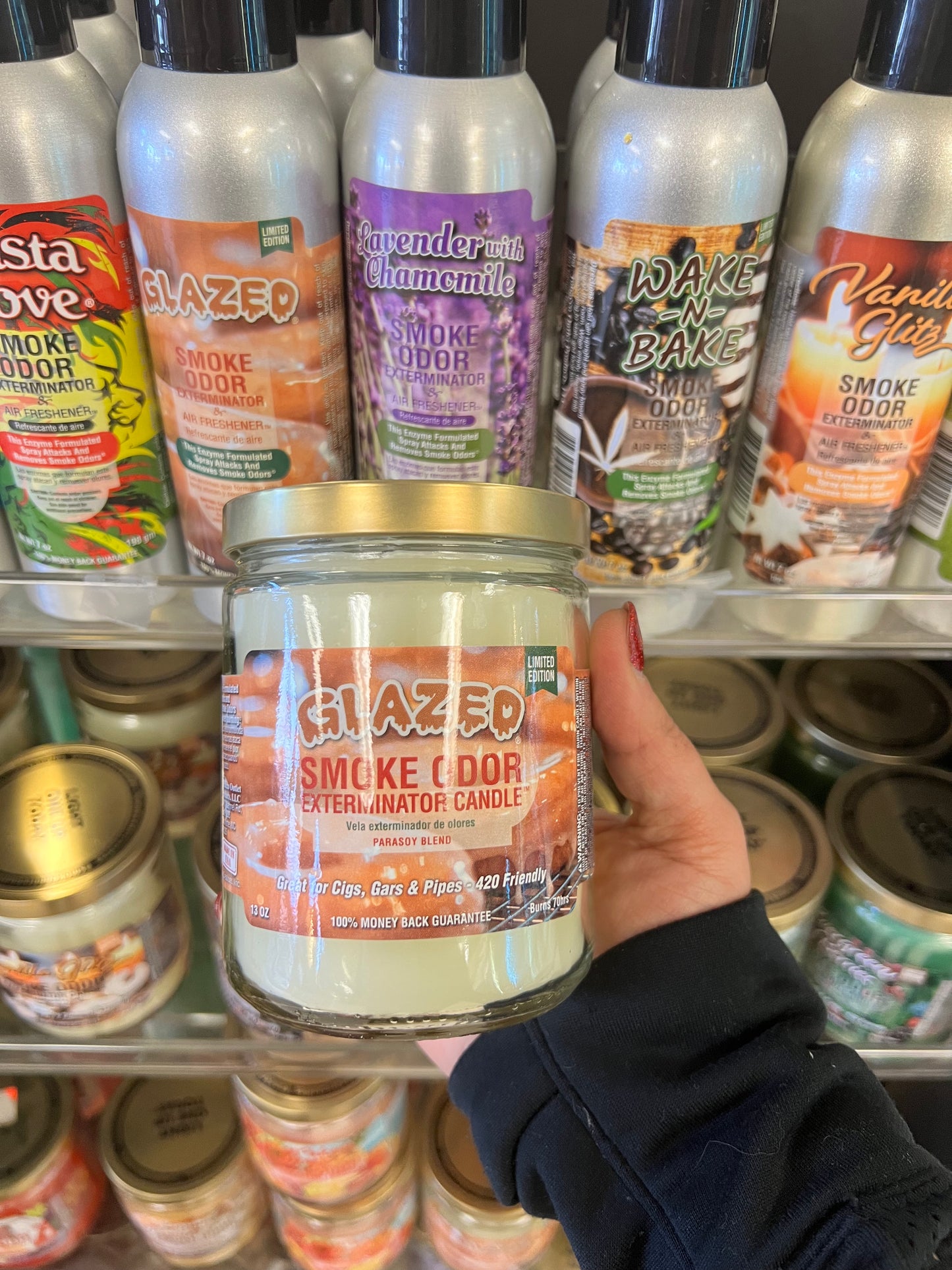 Smoke Odor Exterminator Candle Glazed