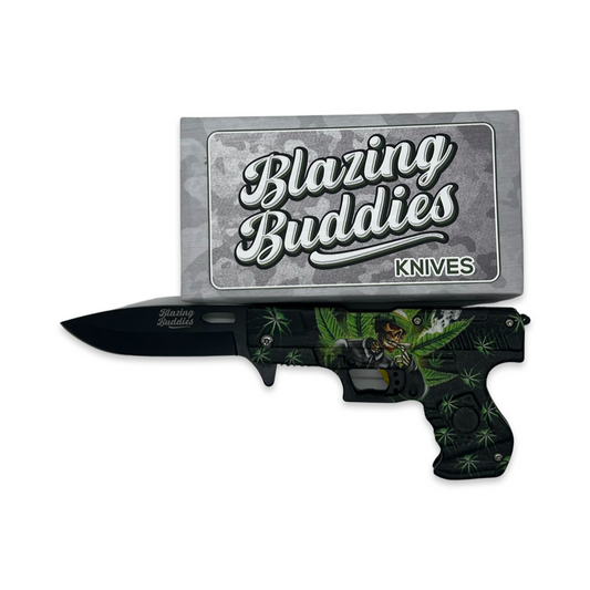Blazing Buddies Knives - Smoking Skeleton Gun