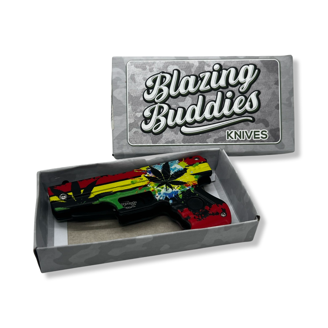 Blazing Buddies Knives - Rasta Gun