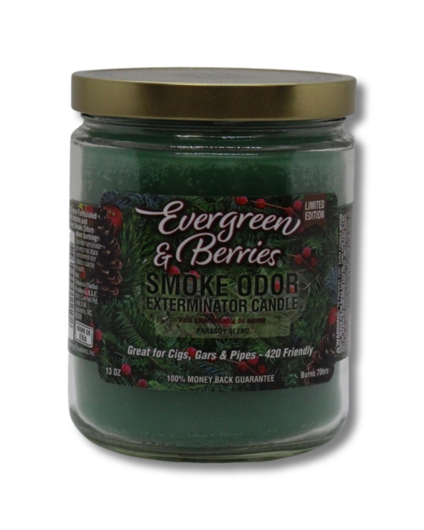 Smoke Odor Exterminator Candle Evergreen & Berries