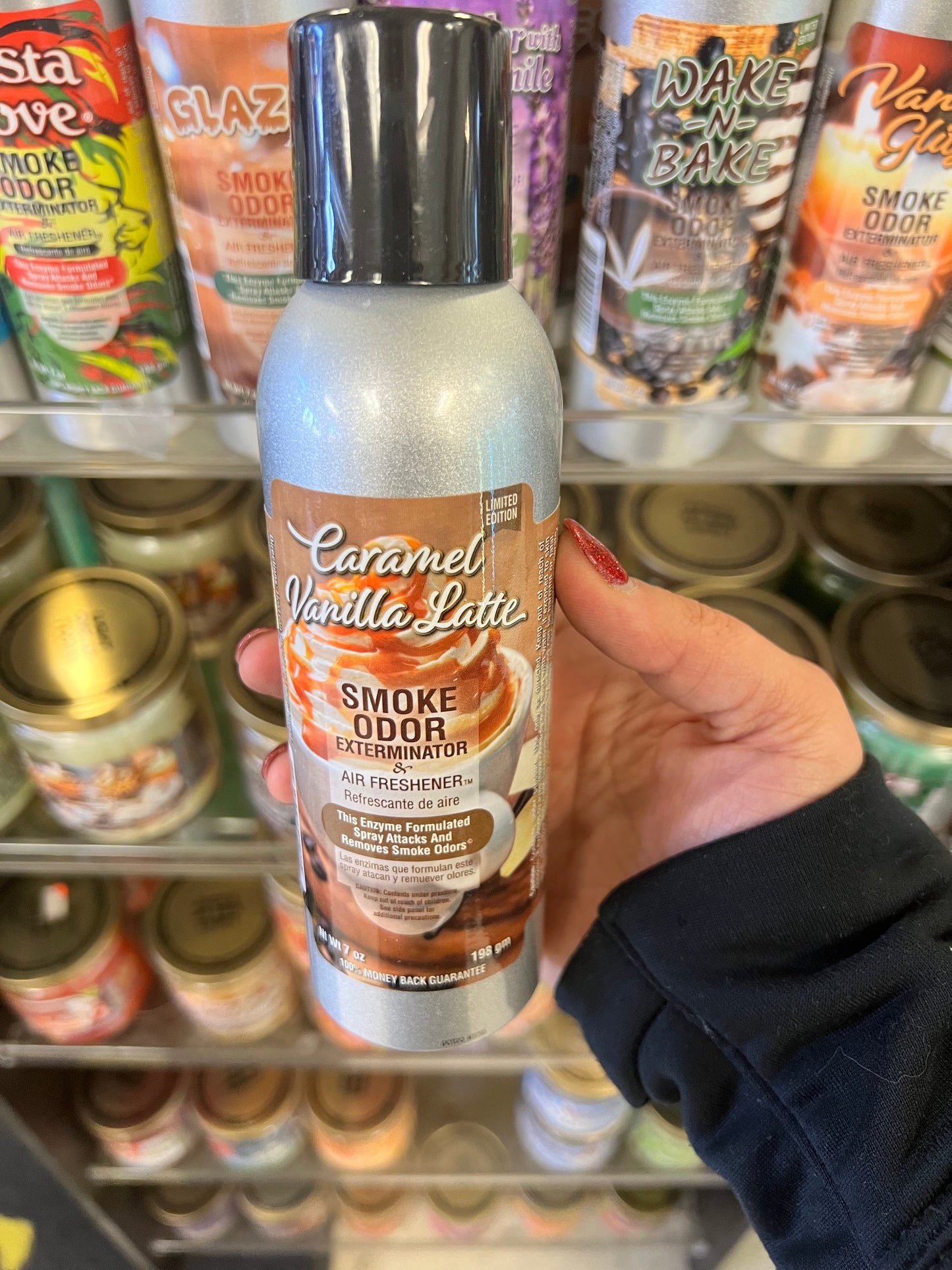 Smoke Odor Exterminator & Air Freshener Caramel Vanilla Latte 7oz