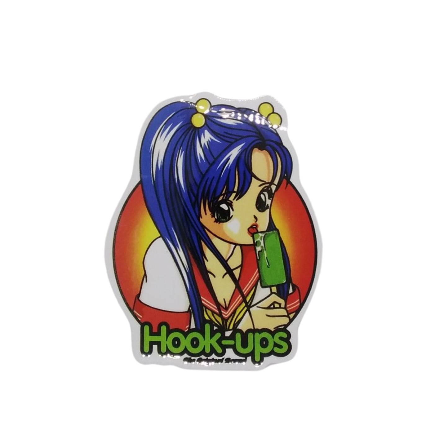 Vintage Hook-ups Blue Hair Girl - Sticker