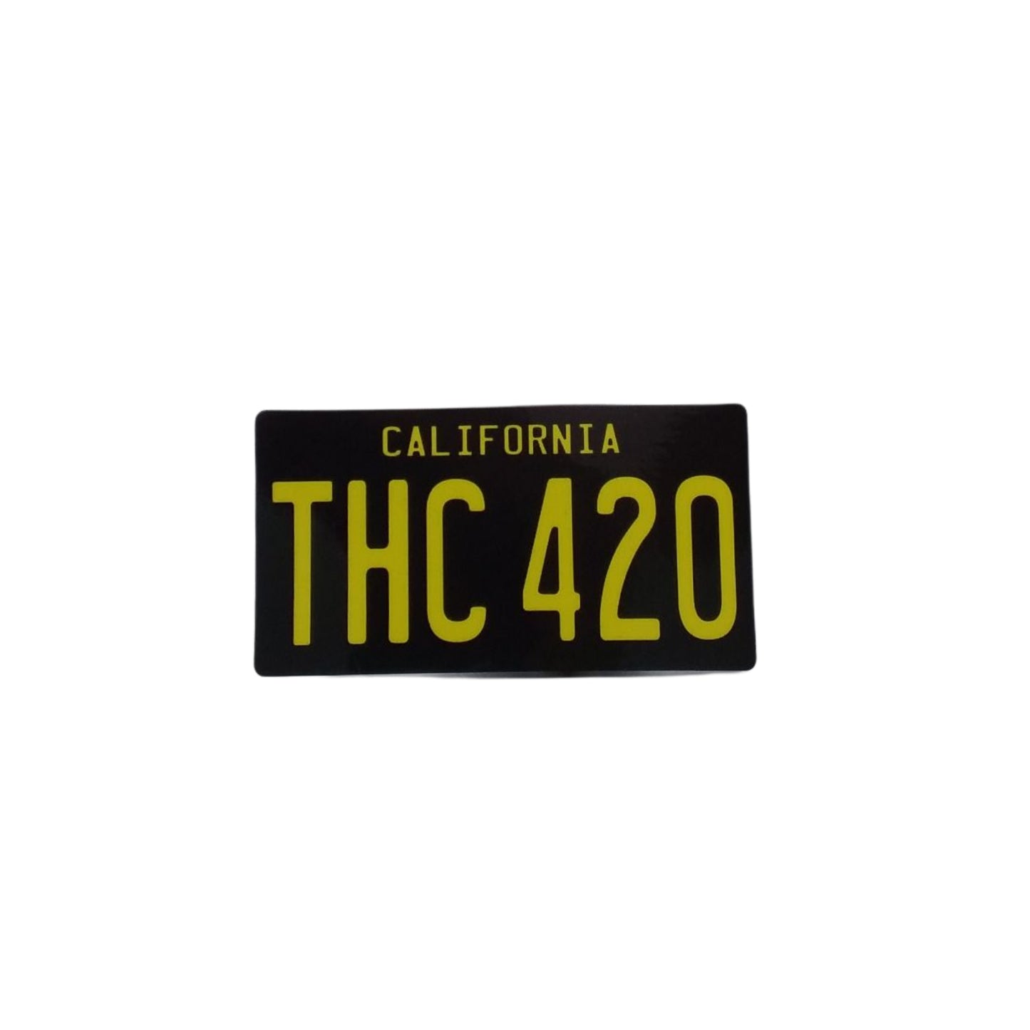 California THC 420 License Plate - Sticker