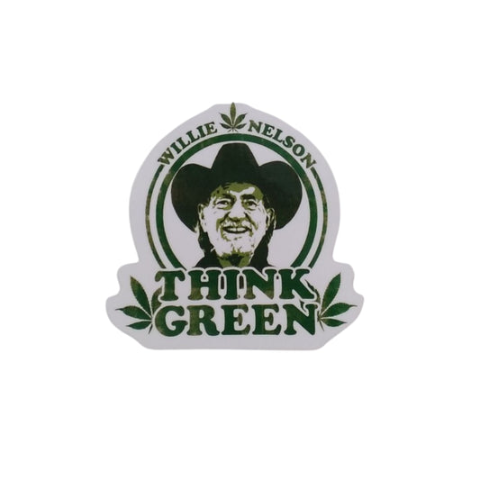 Willie Nelson: Think Green - Sticker