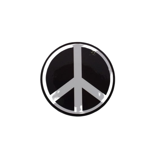 Black and White Peace Sign - Sticker