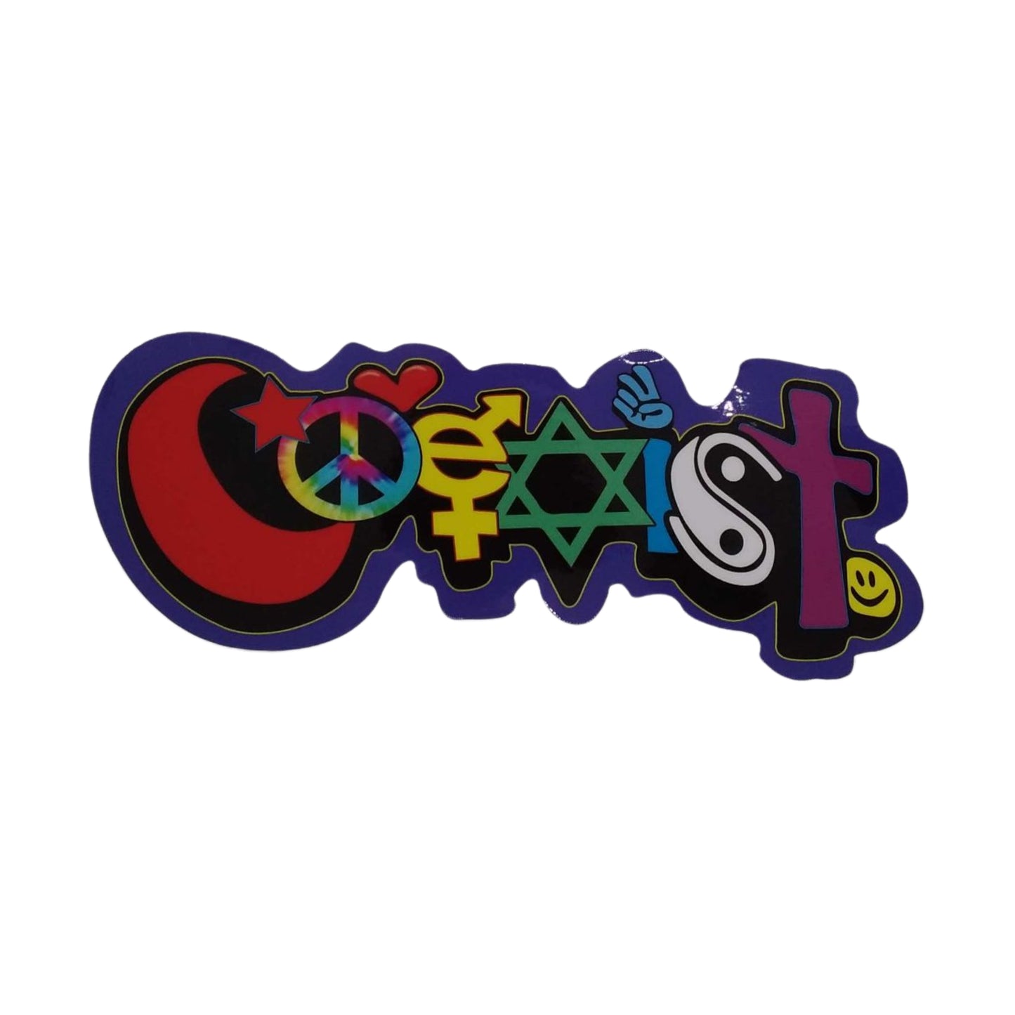 Happy Coexist: Full Color - Sticker